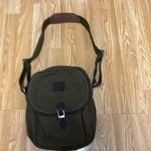 &BEYOND Brown Canvas and leather Safari Shoulder Bag Approximately 9X13